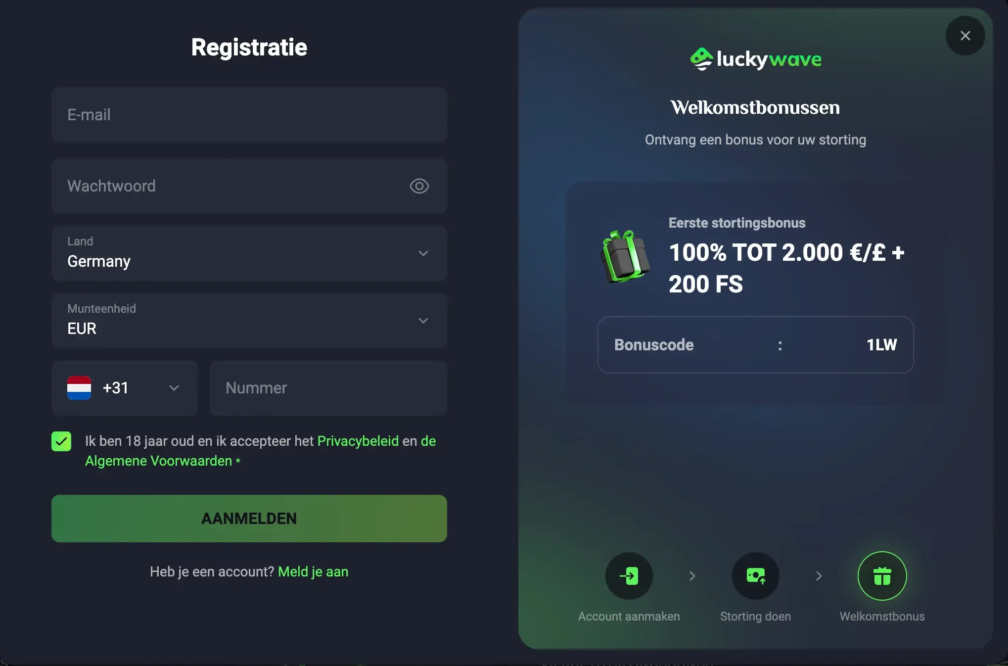 LuckyWave Login
